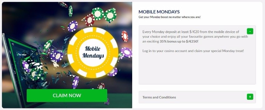 GoWild Casino Mobile Bonus details